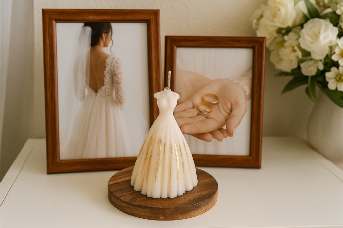 Elegant Gown Candle