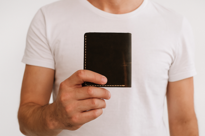 Handmade Natural Leather Wallet – Custom Engraving Available