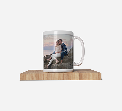 Custom Photo Mug + Text
