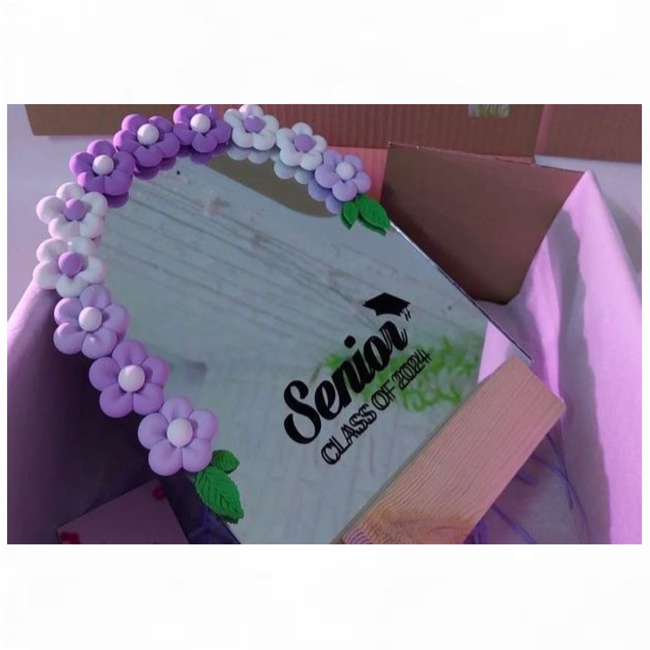 Handmade Lavender Mirror