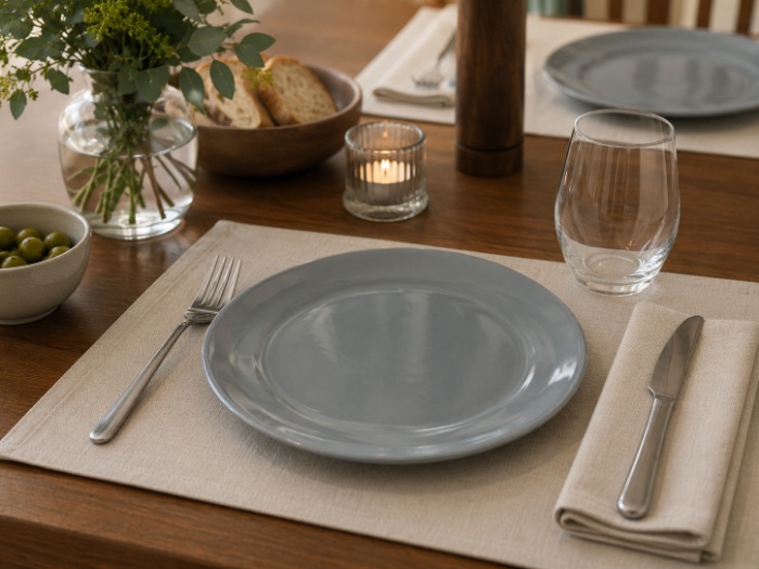 Modern Grey Dinner Plate