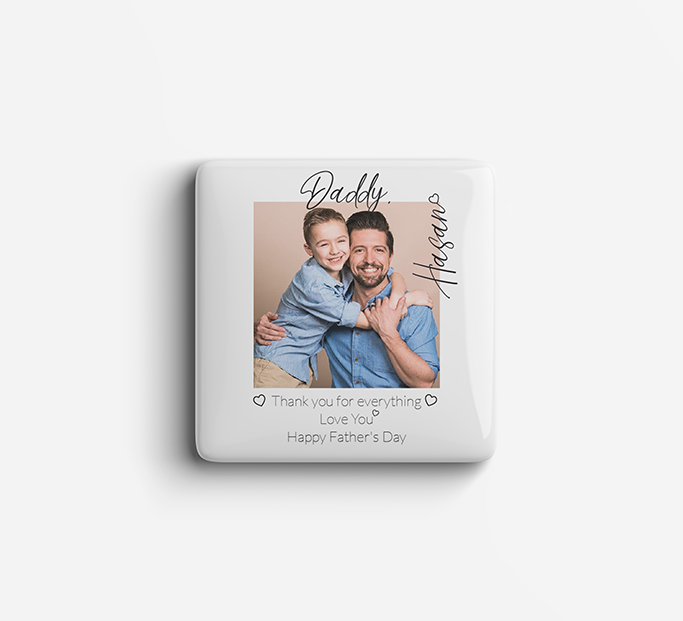 Magnet for Father's Day with custom image and text