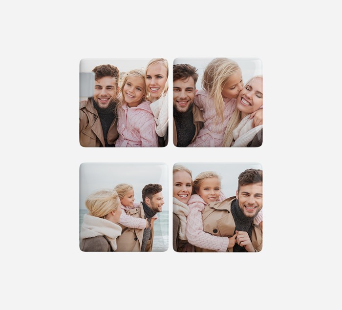 Set of 4 Square Magnets with image only