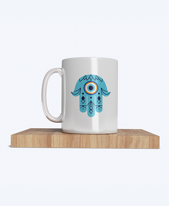 Hamsa Blue Eye Mug