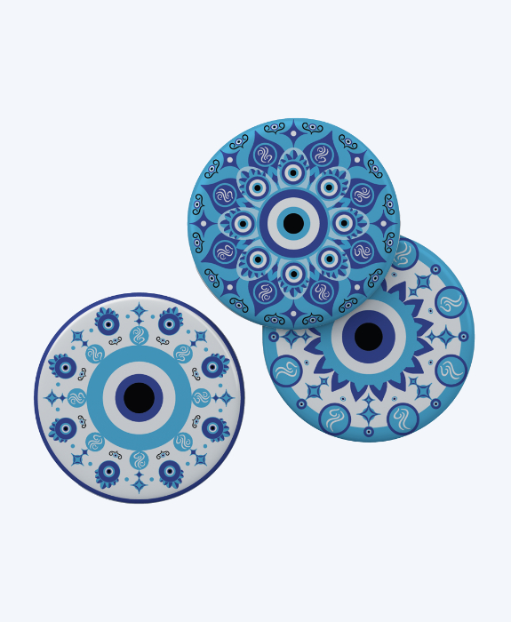 Trio of Protection – Evil Eye Badge Set
