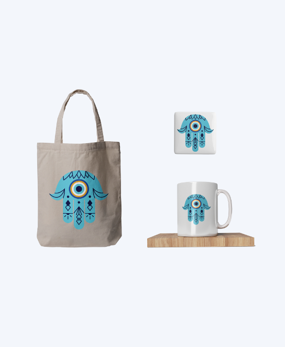Blue Hamsa Set