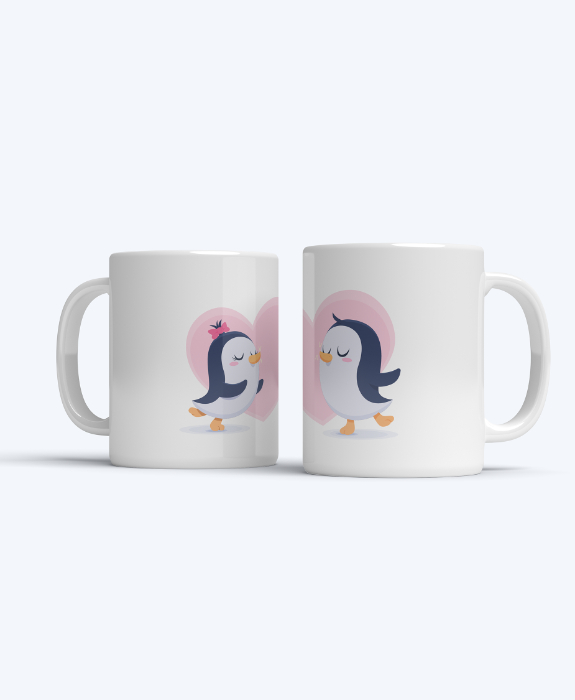  Je t’aime Penguin Couple – Mug Set