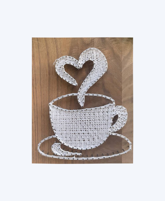 Handmade Coffee Cup String Art