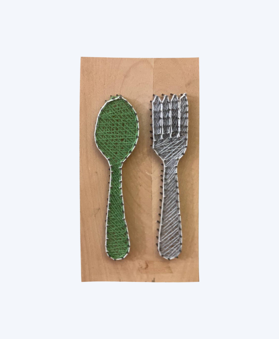 Handmade Spoon & Fork String Art