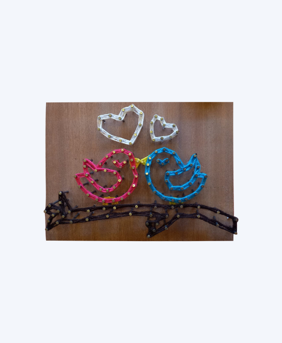 Handmade Love Birds String Art