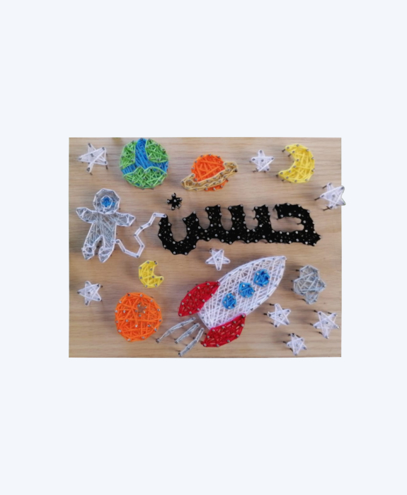 Handmade Space-Themed Name String Art