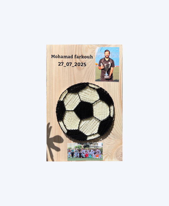 Customized Handmade String Art – Football Theme