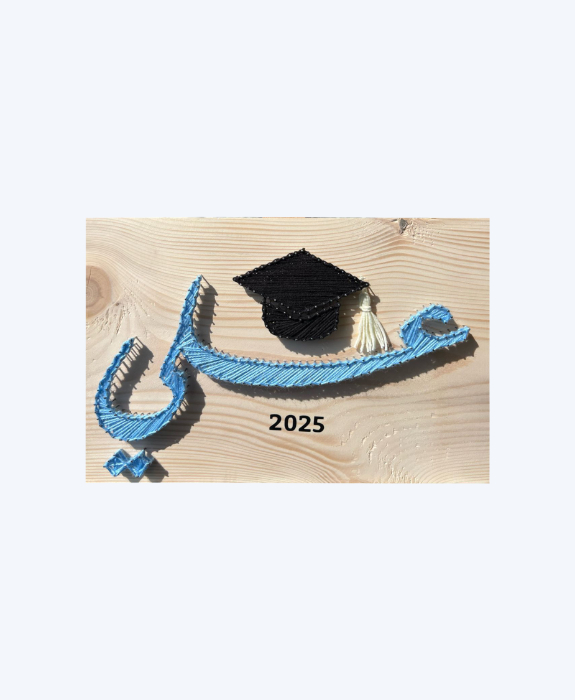 Handmade String Art – Graduation Name Plaque