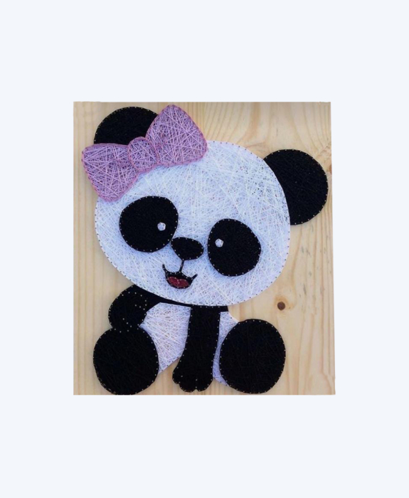 Cute Panda String Art