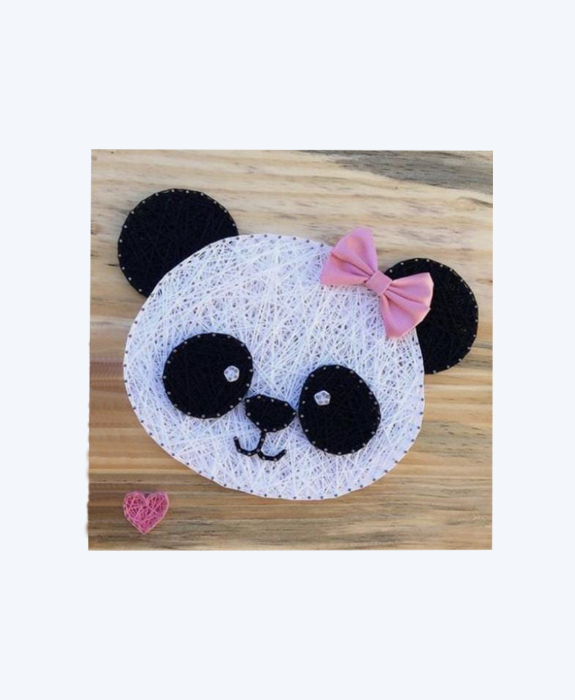 Panda Face String Art