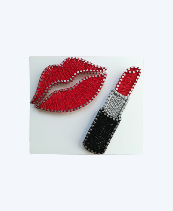 Lipstick Glam String Art