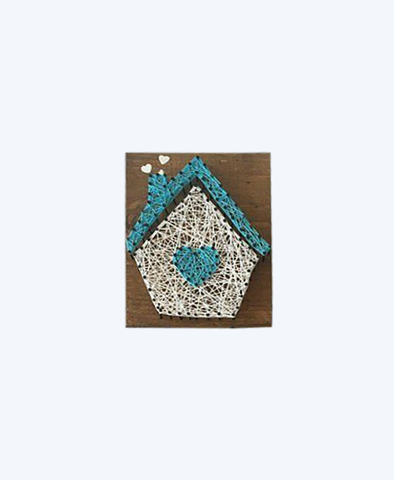 Home Heart String Art Key Holder