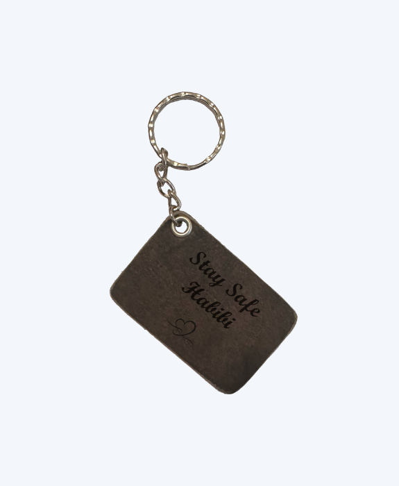 Handmade Engraved Genuine Leather Keychain
