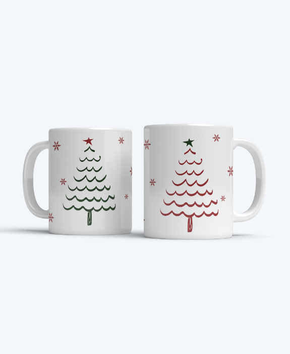 Minimal Christmas Tree Mug 