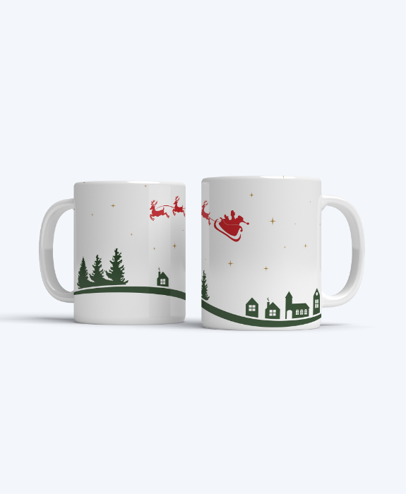 Santa’s Sleigh Ride Christmas Mug