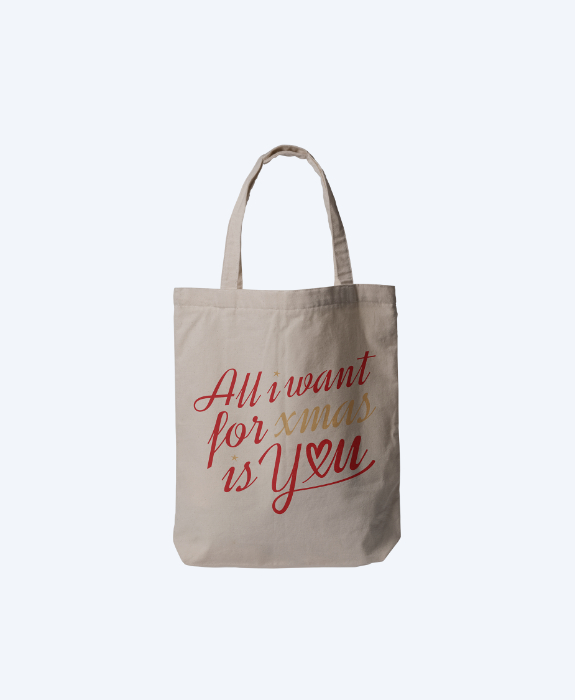 Golden Love Xmas Tote Bag