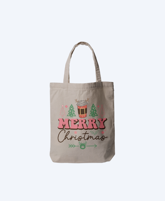 Merry Coffee Christmas Tote Bag