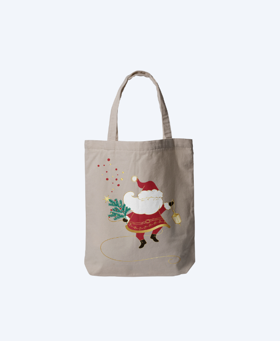 Jolly Santa Christmas Tote Bag