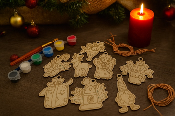 DIY Color & Hang – Christmas Ornaments Kit