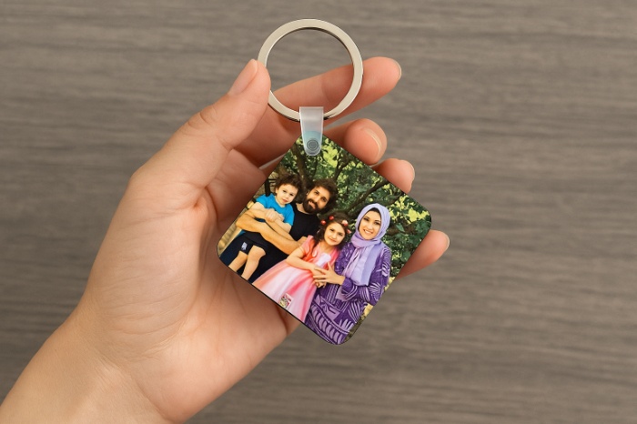 Double-Sided Custom Photo Keychain