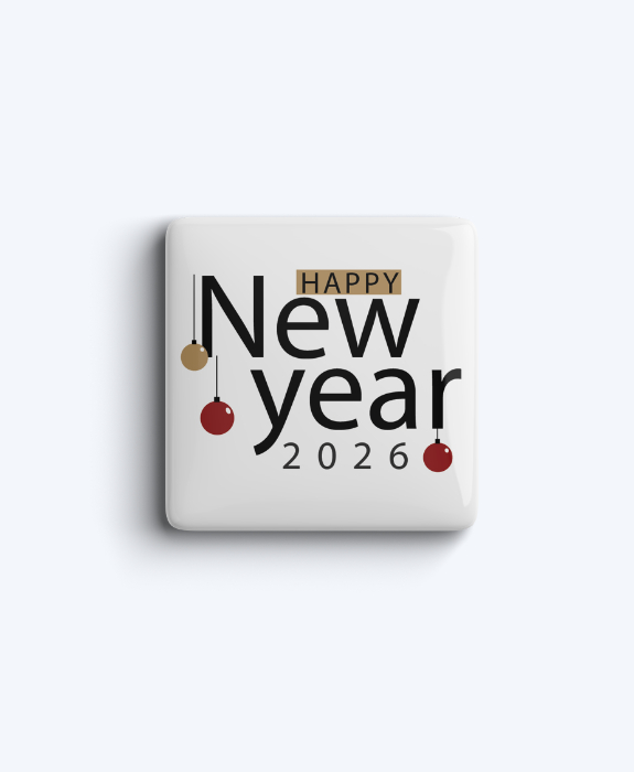 Elegant New Year 2026 Magnet