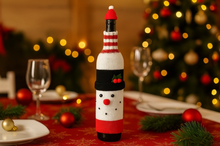Cozy Snowman Bottle Cover