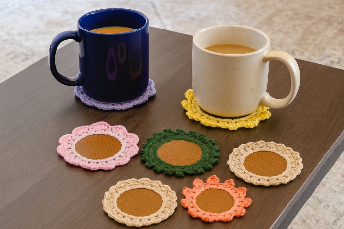BloomEdge Crochet Coasters-Set of 6