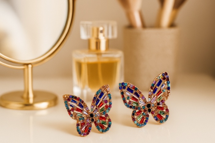 Rainbow Flutter Earrings
