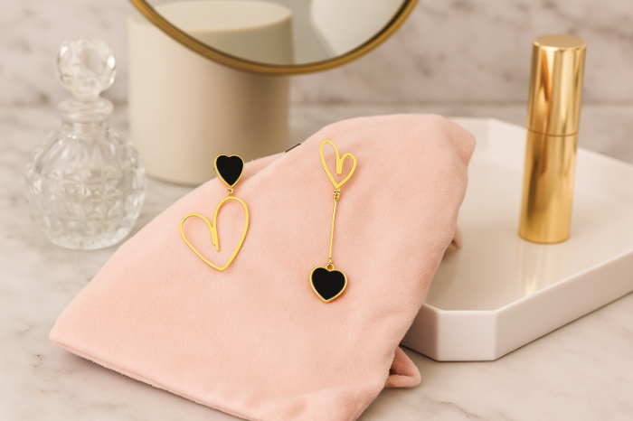 Midnight Heart Duo Earrings