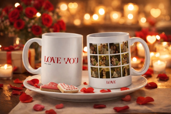 Love You – Personalized Photo Collage Mug