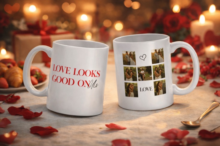 Love Looks Good on Us – Photo Mug