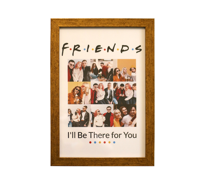 Personalized Friends Photo Frame – High Quality Frame | Custom Design, Multiple Sizes & Colors