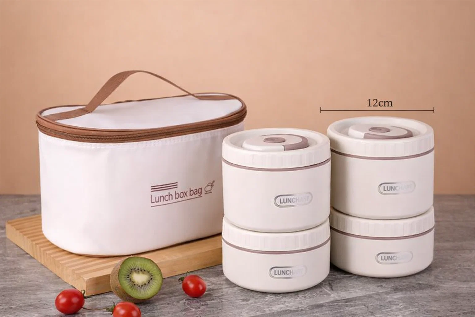 Insulated Lunch Box Set – 4 Stainless Steel Containers