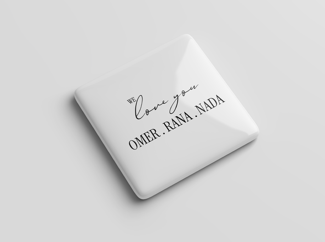 Personalized Name Magnet – “We Love You” Custom Design