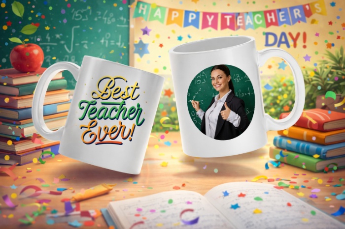 Best Teacher Ever Custom Photo Mug