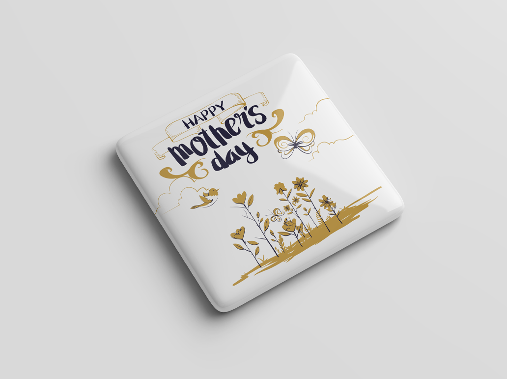 Golden Floral Mother’s Day Magnet