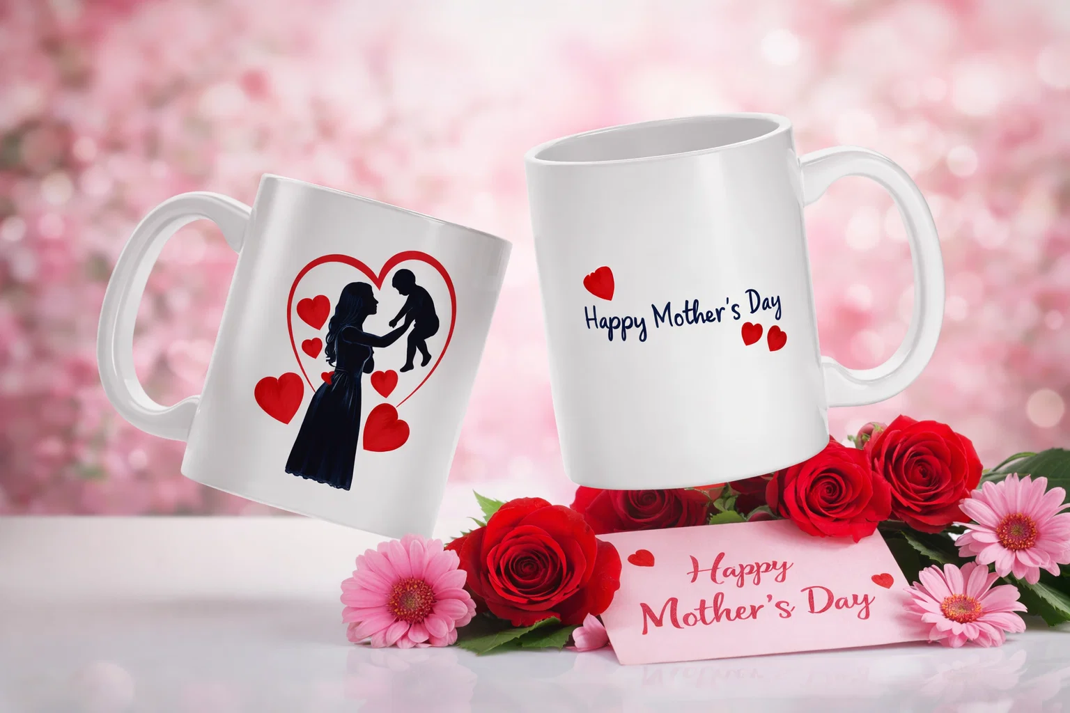 Mother & Child Heart Love Mug