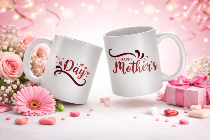Elegant Happy Mother’s Day Script Mug
