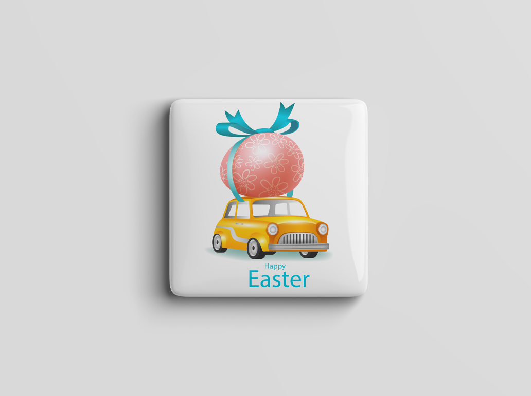 Easter Egg Delivery Car Magnet