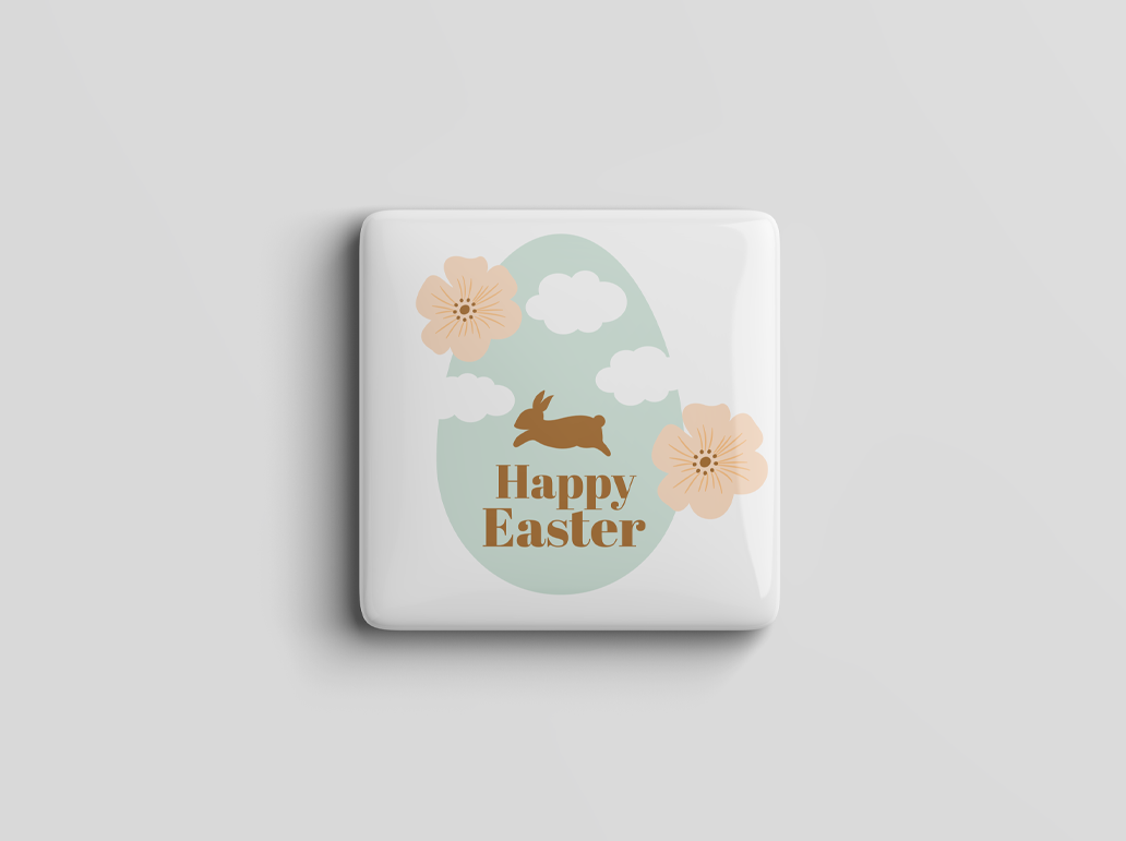 Bunny & Egg Easter Magnet