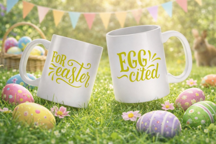 Egg-cited Easter Mug
