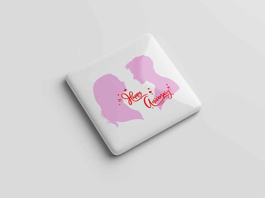 Happy Anniversary Silhouette Magnet