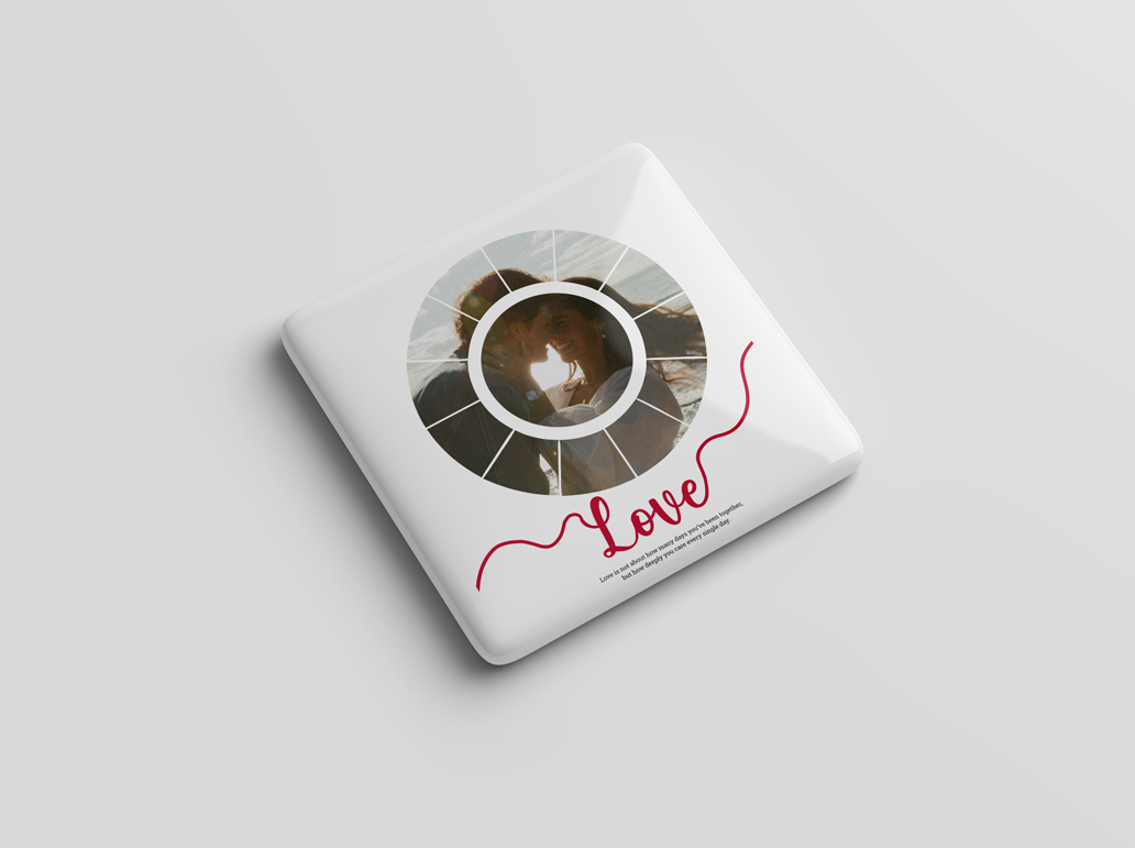 Personalized Love Circle Photo Magnet