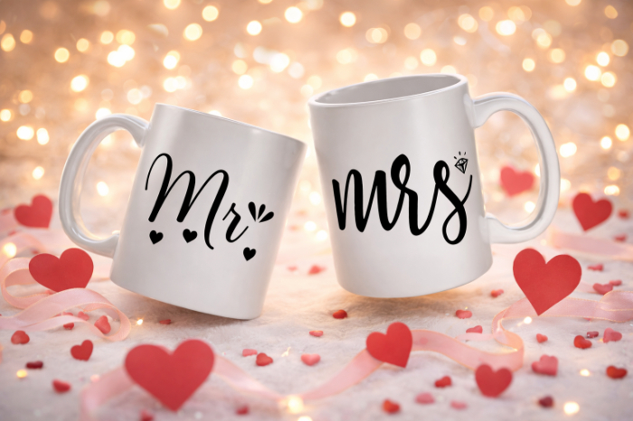 Mr & Mrs Couple Mug Set