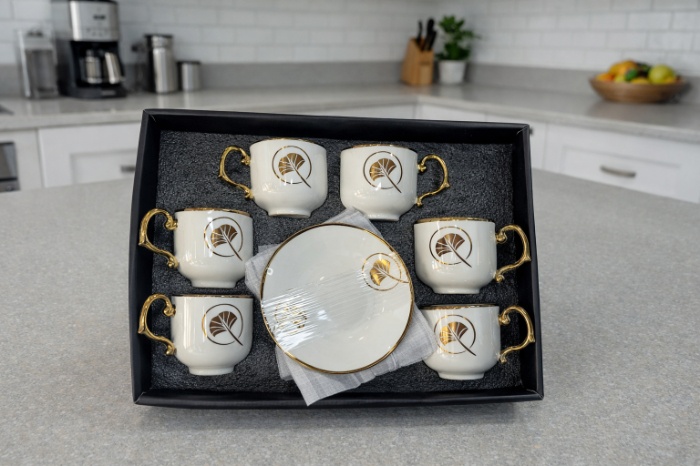 Golden Leaf Espresso Set